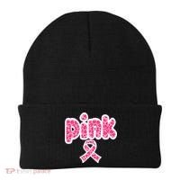 Breast Cancer Pink Ribbon Awareness Beanie thumb 0