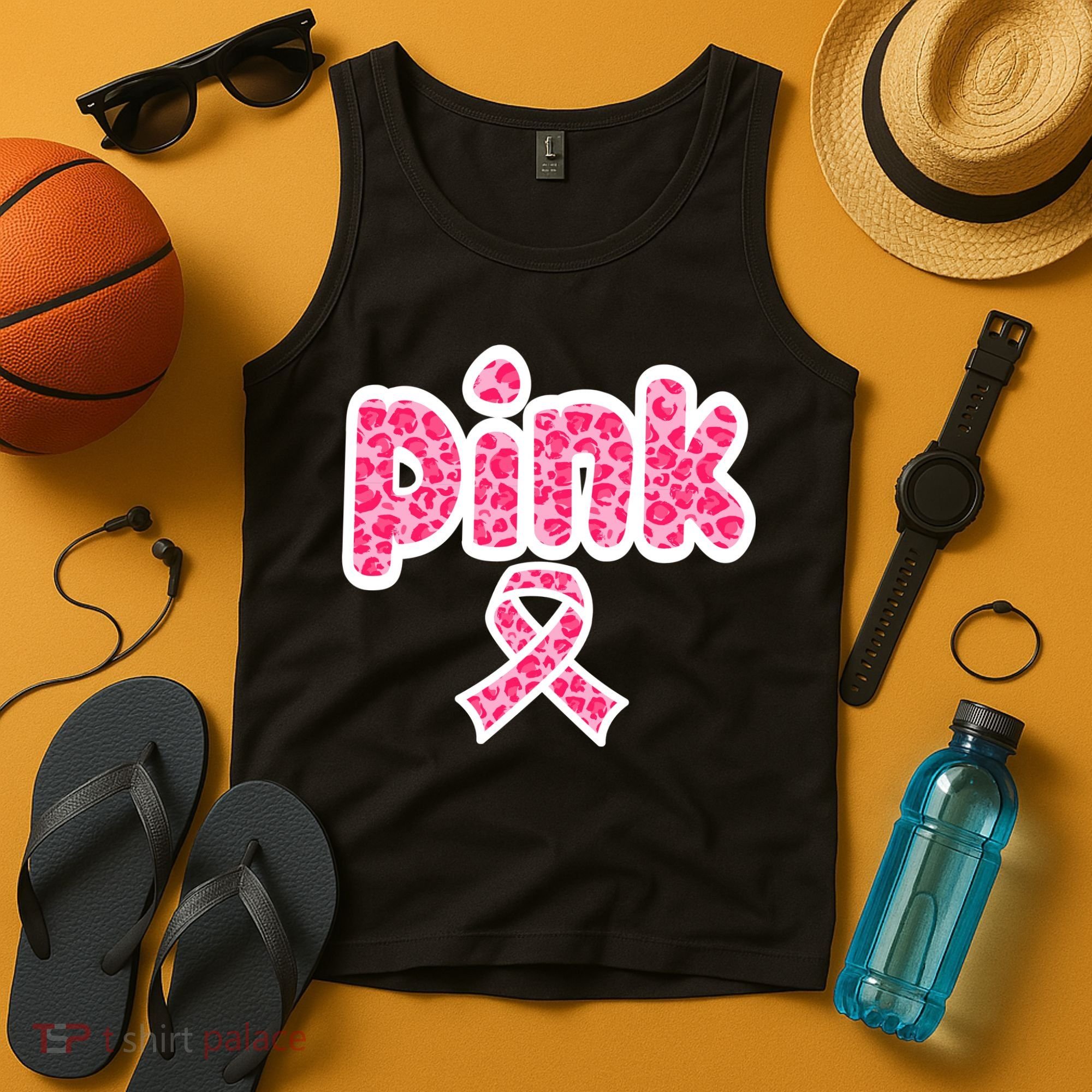 Breast Cancer Pink Ribbon Awareness Tank Top