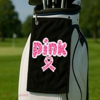 Breast Cancer Pink Ribbon Awareness Golf Towel thumb 2