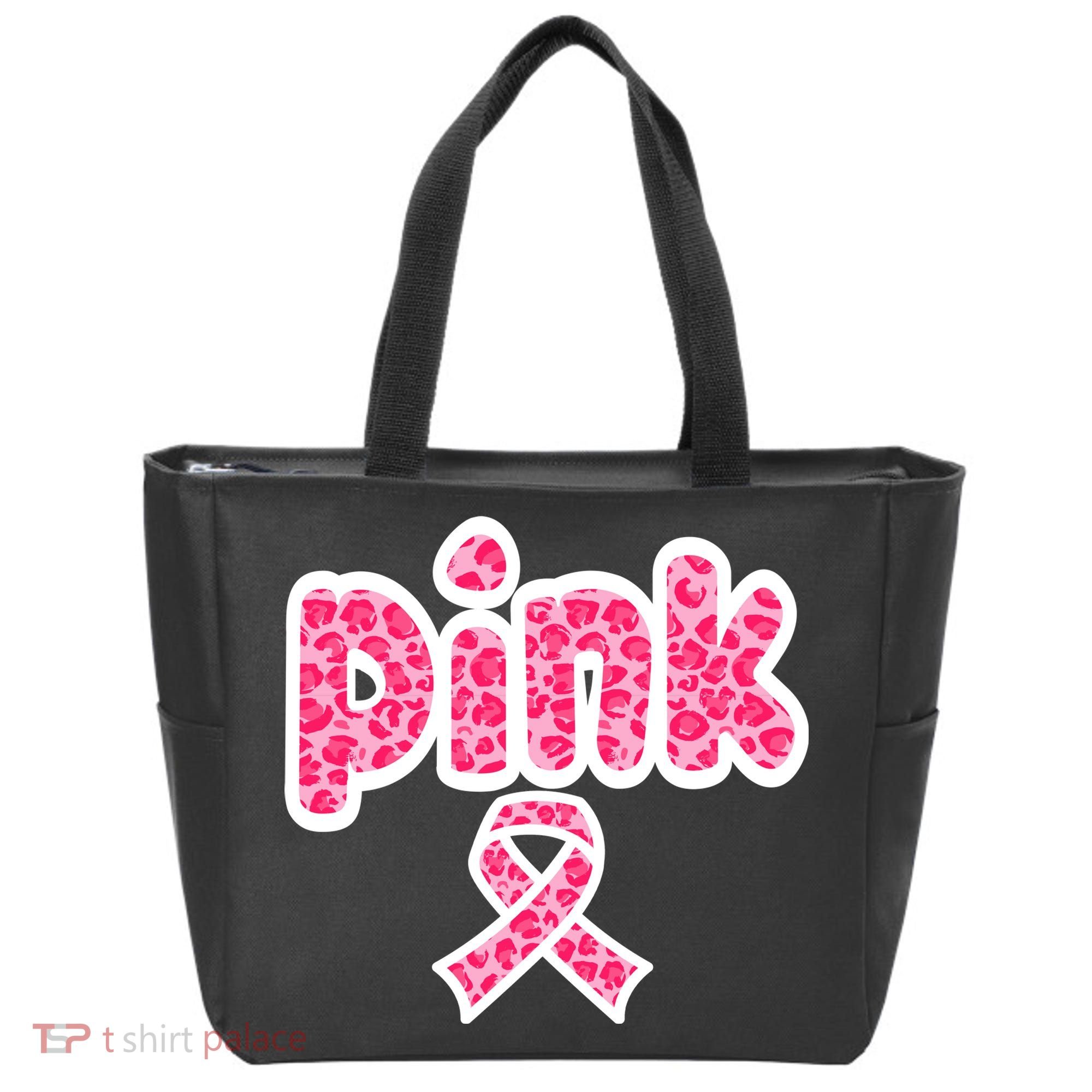Breast Cancer Pink Ribbon Awareness Tote Bag