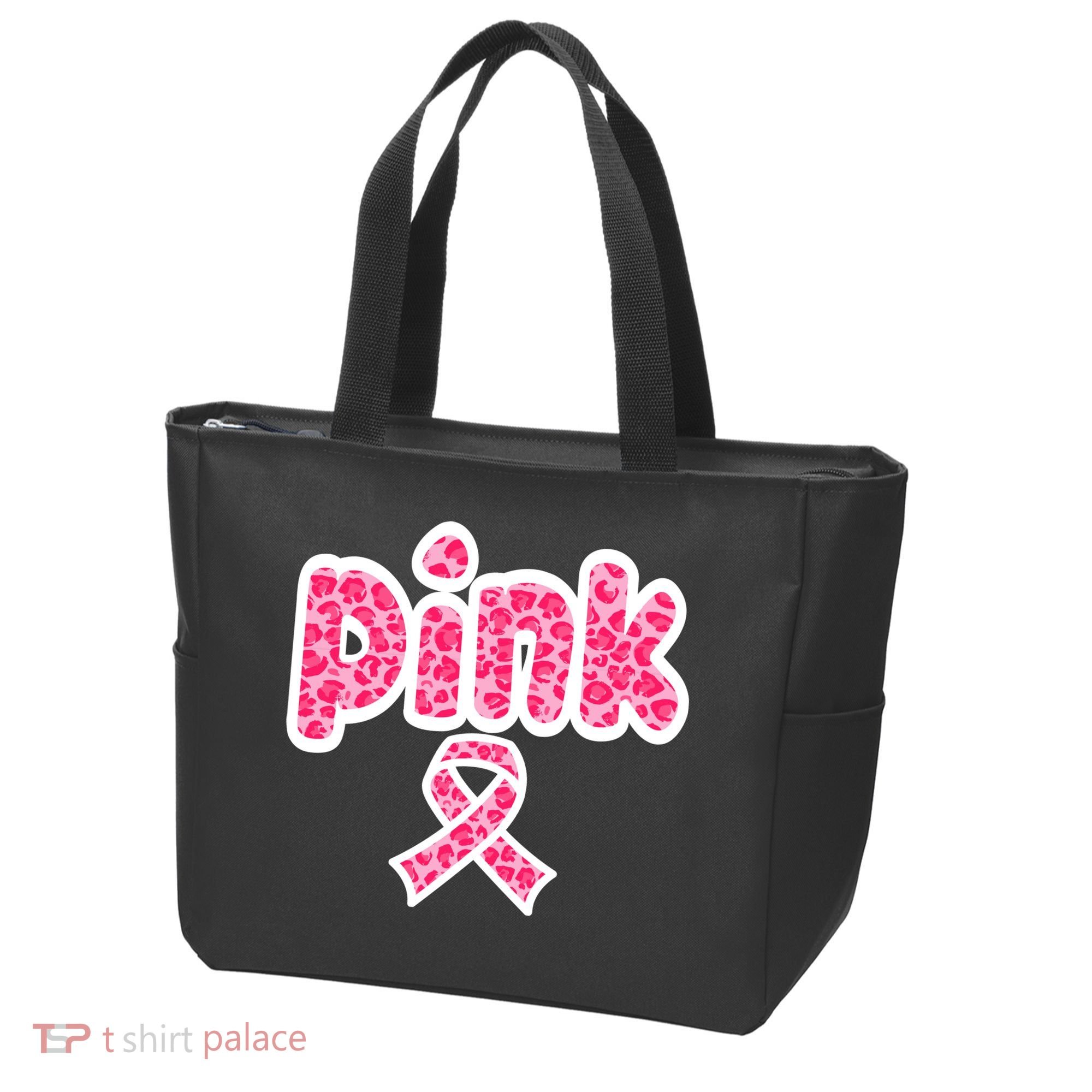 Breast Cancer Pink Ribbon Awareness Tote Bag