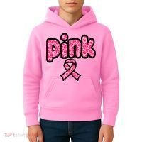 Breast Cancer Pink Ribbon Awareness Kids Hoodie thumb 4