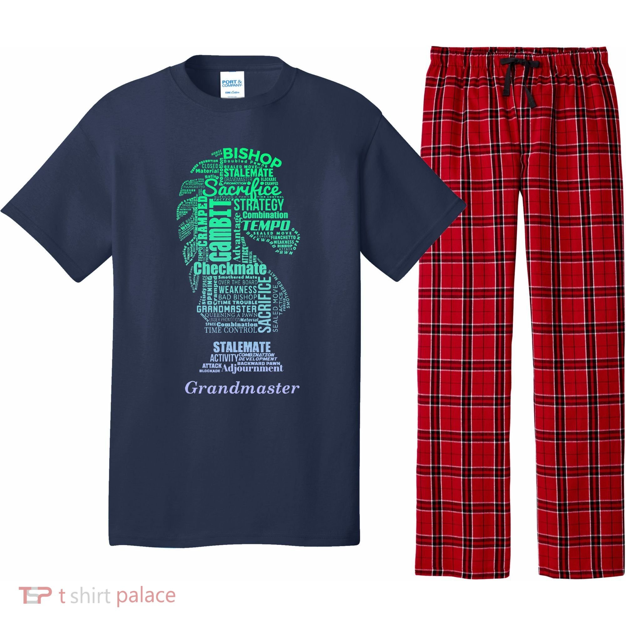 Bishop Chess Piece Group Costume Chess Club Chess Board Pajama Set