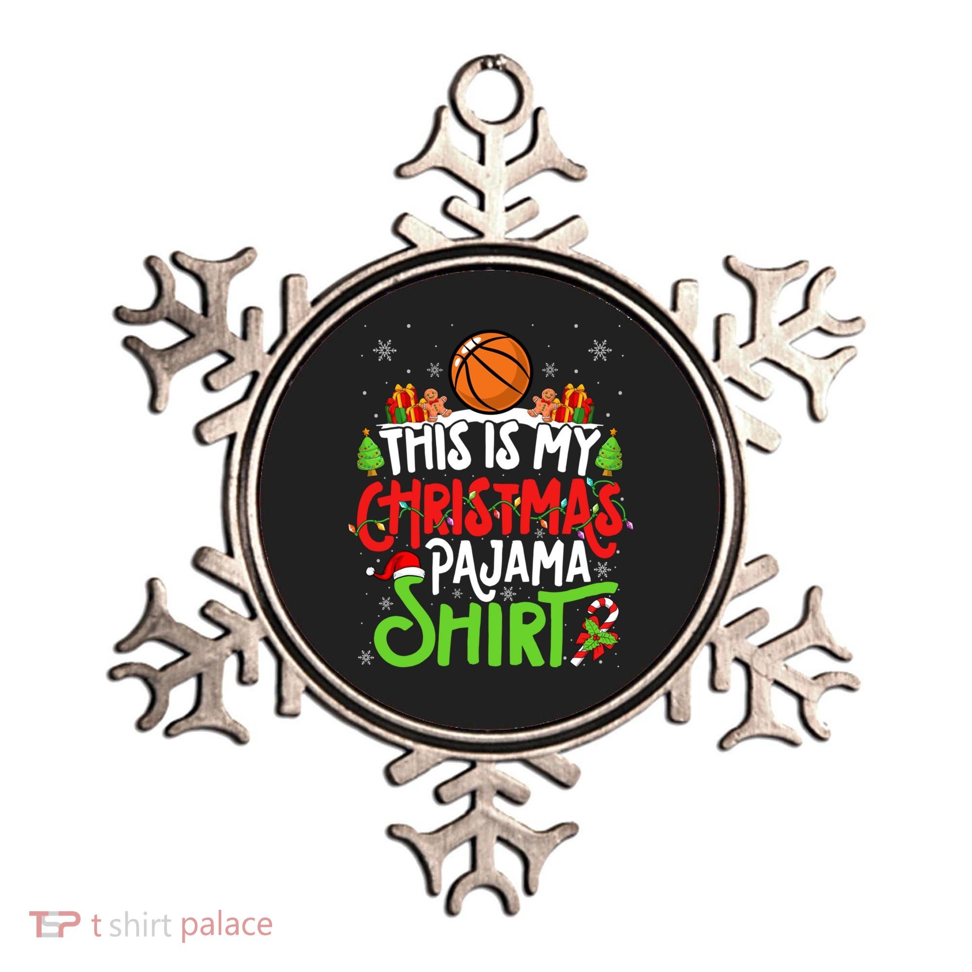 Basketball Christmas Pajama Meaningful Gift Xmas Party Basketball Gift Ornament