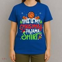 Basketball Christmas Pajama Meaningful Gift Xmas Party Basketball Gift T-Shirt thumb 4