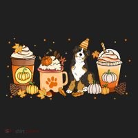 Bernedoodle Coffee Pumpkin Spice Dog Lover Fall Thanksgiving Gift Beanie thumb 2