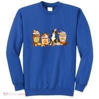 Bernedoodle Coffee Pumpkin Spice Dog Lover Fall Thanksgiving Gift Sweatshirt thumb 0