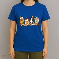 Bernedoodle Coffee Pumpkin Spice Dog Lover Fall Thanksgiving Gift T-Shirt thumb 4
