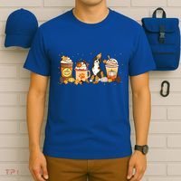 Bernedoodle Coffee Pumpkin Spice Dog Lover Fall Thanksgiving Gift T-Shirt thumb 6