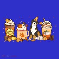 Bernedoodle Coffee Pumpkin Spice Dog Lover Fall Thanksgiving Gift T-Shirt thumb 7