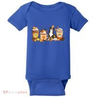 Bernedoodle Coffee Pumpkin Spice Dog Lover Fall Thanksgiving Gift Baby Bodysuit thumb 0
