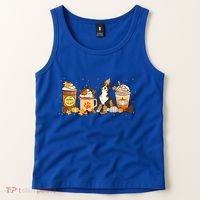 Bernedoodle Coffee Pumpkin Spice Dog Lover Fall Thanksgiving Gift Tank Top thumb 2