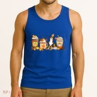 Bernedoodle Coffee Pumpkin Spice Dog Lover Fall Thanksgiving Gift Tank Top thumb 3