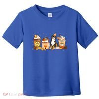 Bernedoodle Coffee Pumpkin Spice Dog Lover Fall Thanksgiving Gift Toddler T-Shirt thumb 0