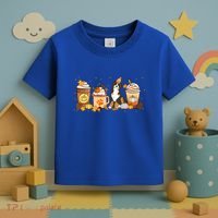 Bernedoodle Coffee Pumpkin Spice Dog Lover Fall Thanksgiving Gift Toddler T-Shirt thumb 3