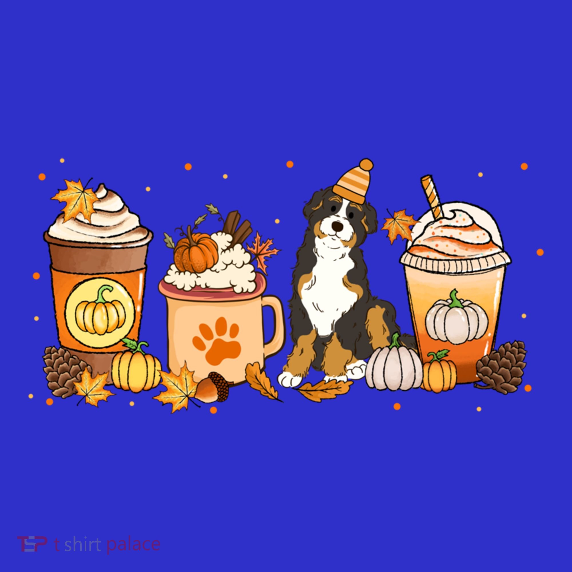 Bernedoodle Coffee Pumpkin Spice Dog Lover Fall Thanksgiving Gift Visor