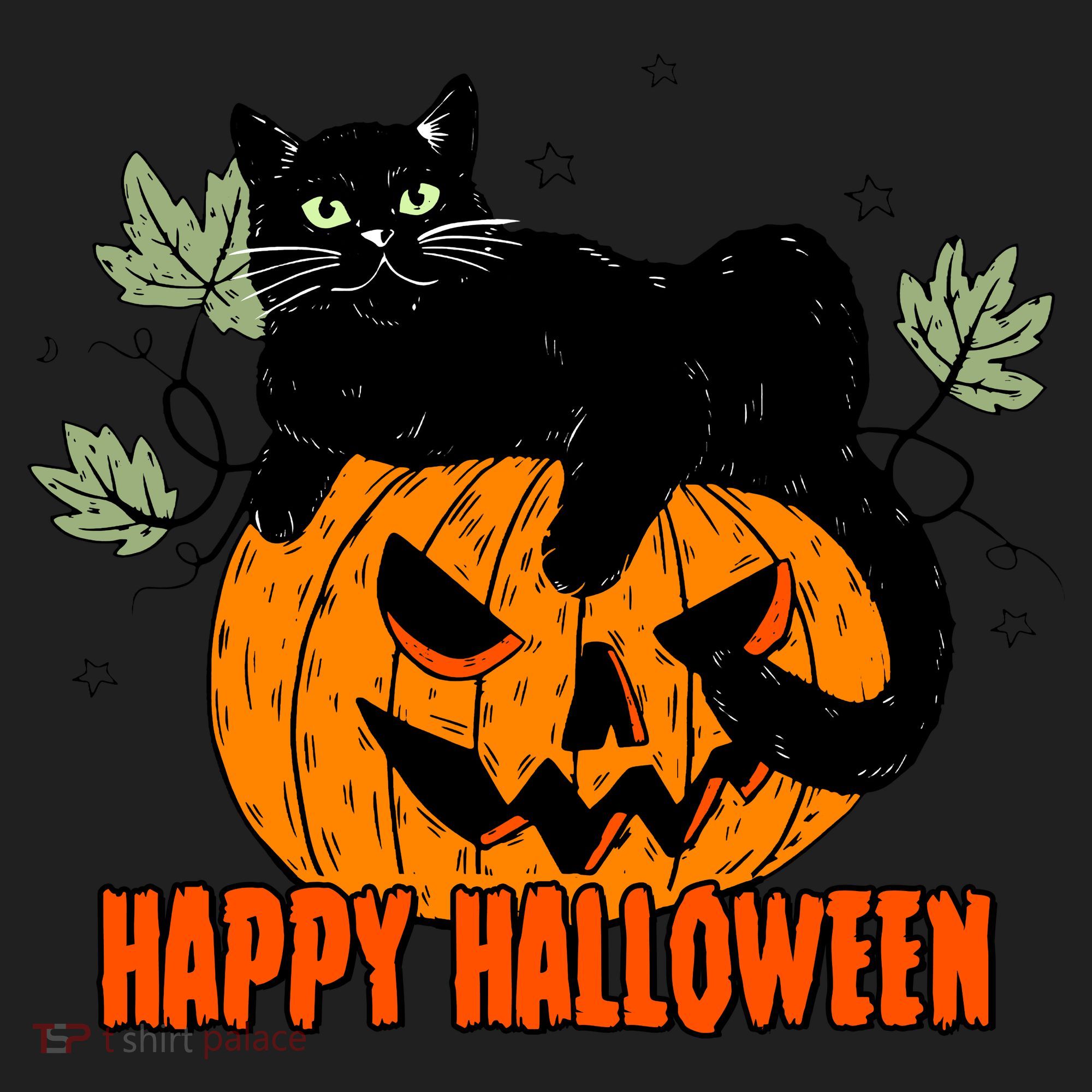 Black Cat Pumpkin Halloween Day Sublimation Retro Halloween Beanie