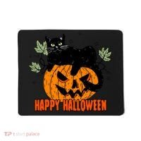 Black Cat Pumpkin Halloween Day Sublimation Retro Halloween Mousepad thumb 0