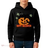 Black Cat Pumpkin Halloween Day Sublimation Retro Halloween Kids Hoodie thumb 4