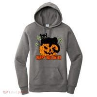 Black Cat Pumpkin Halloween Day Sublimation Retro Halloween Women's Hoodie thumb 0