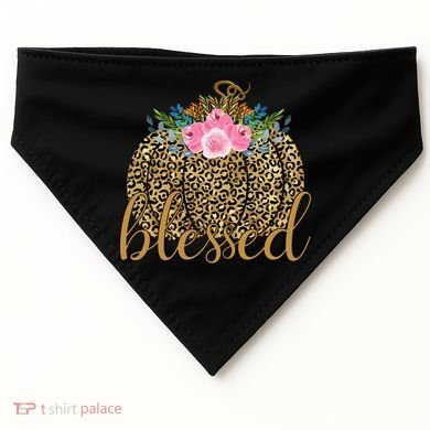 Blessed Cheetah Pumpkin October USA-Made Doggie Bandana