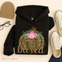 Blessed Cheetah Pumpkin October Hoodie thumb 4