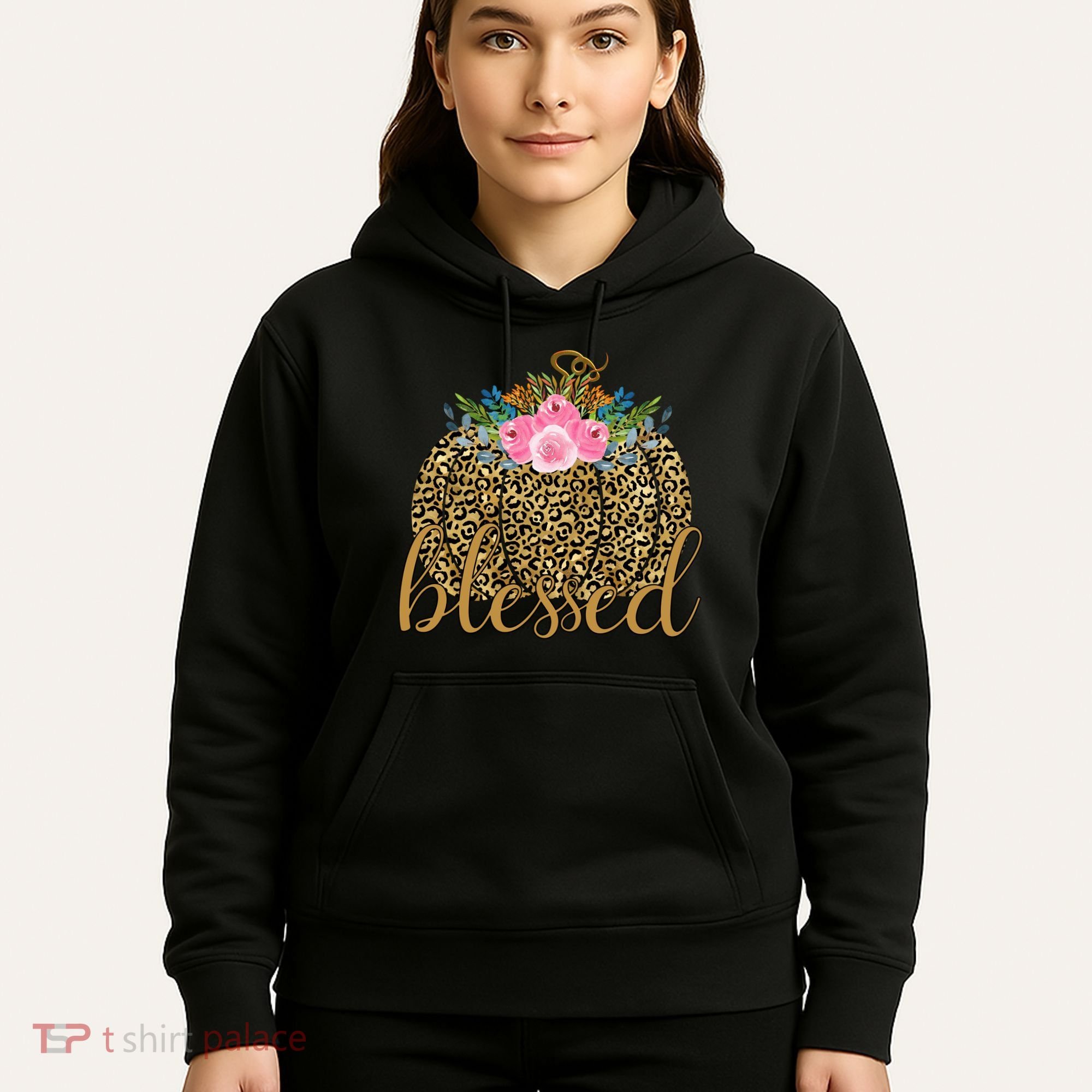 Blessed Cheetah Pumpkin October Hoodie