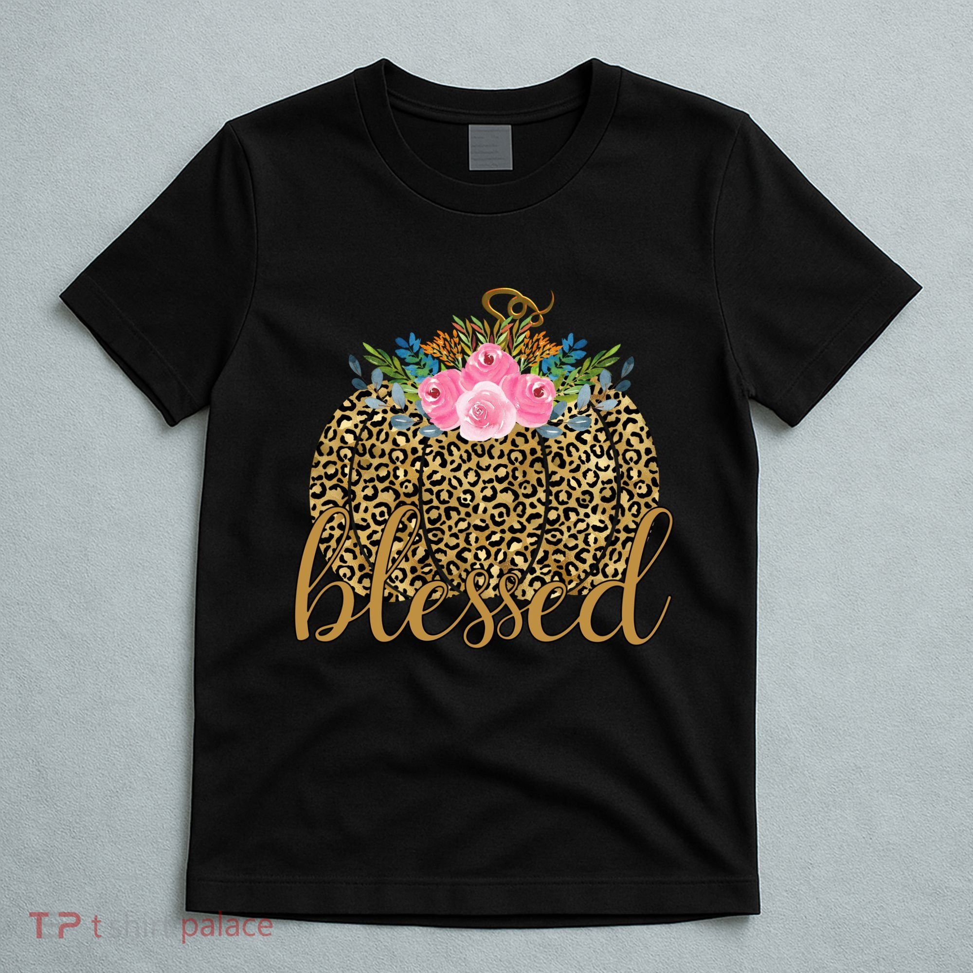 Blessed Cheetah Pumpkin October T-Shirt