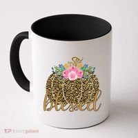 Blessed Cheetah Pumpkin October Coffee Mug thumb 0