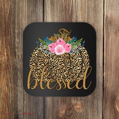Blessed Cheetah Pumpkin October Coaster