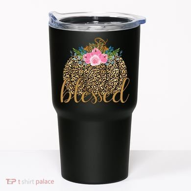Blessed Cheetah Pumpkin October Tumbler