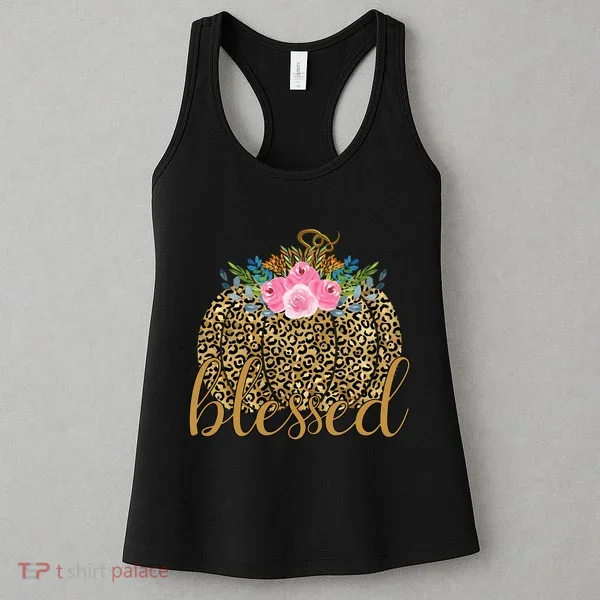 Blessed Cheetah Pumpkin October Women's Tank Top