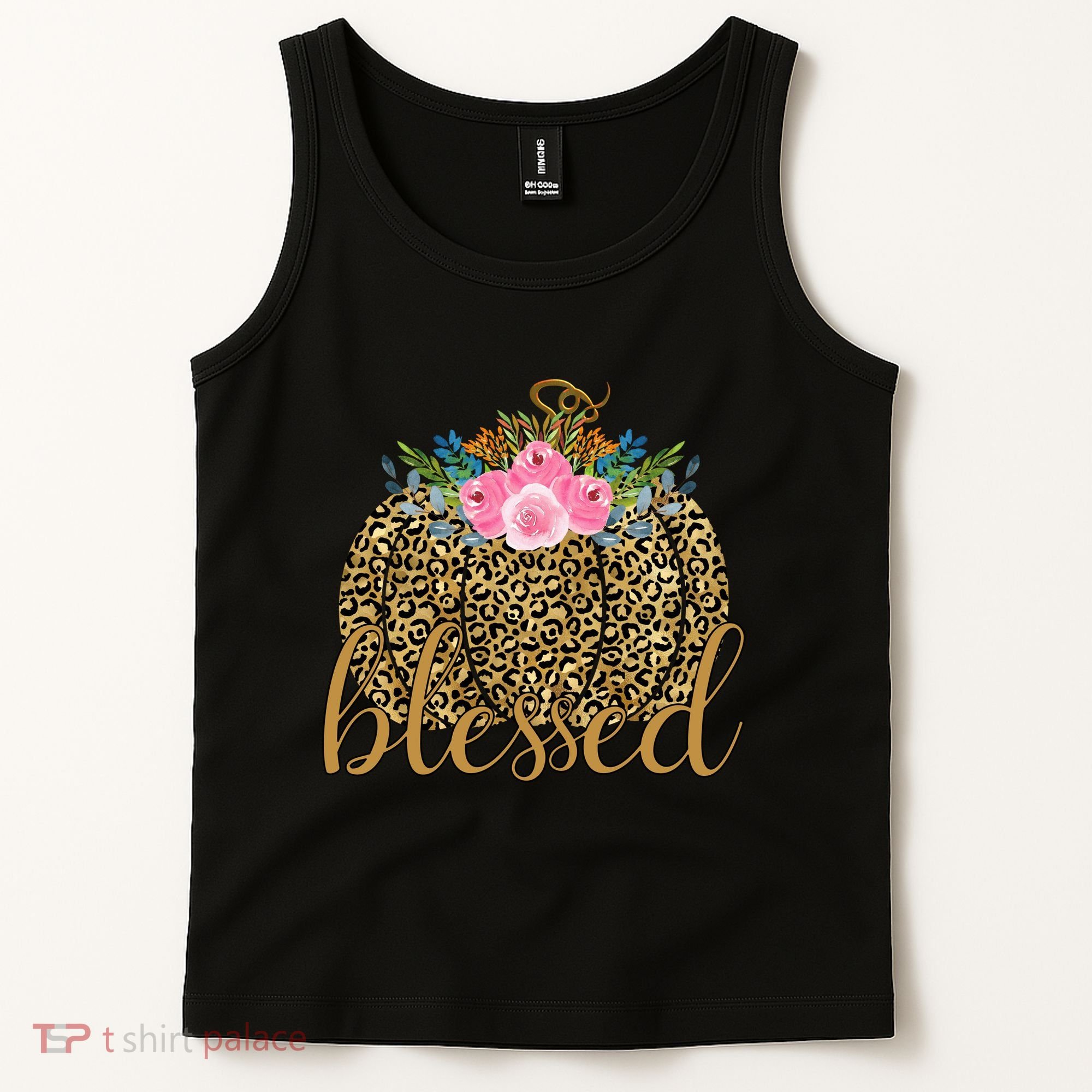 Blessed Cheetah Pumpkin October Tank Top
