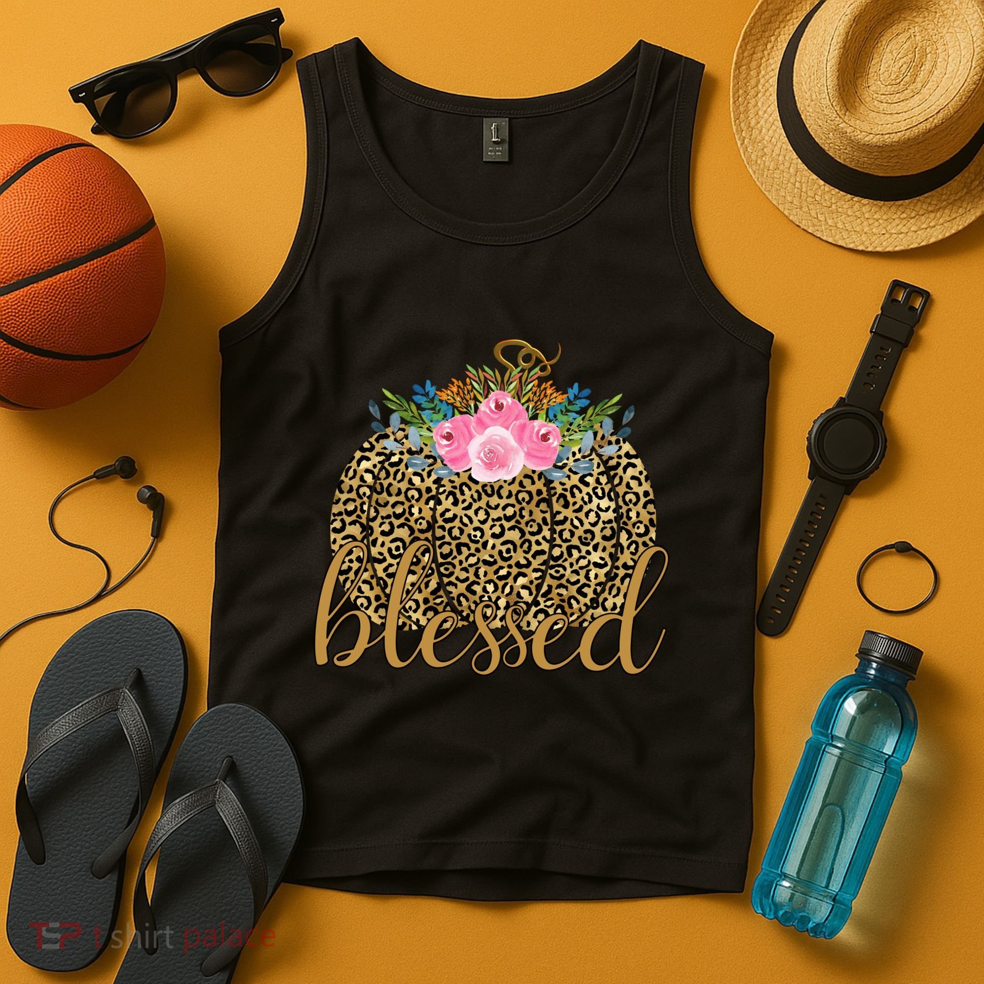 Blessed Cheetah Pumpkin October Tank Top