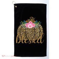 Blessed Cheetah Pumpkin October Golf Towel thumb 0