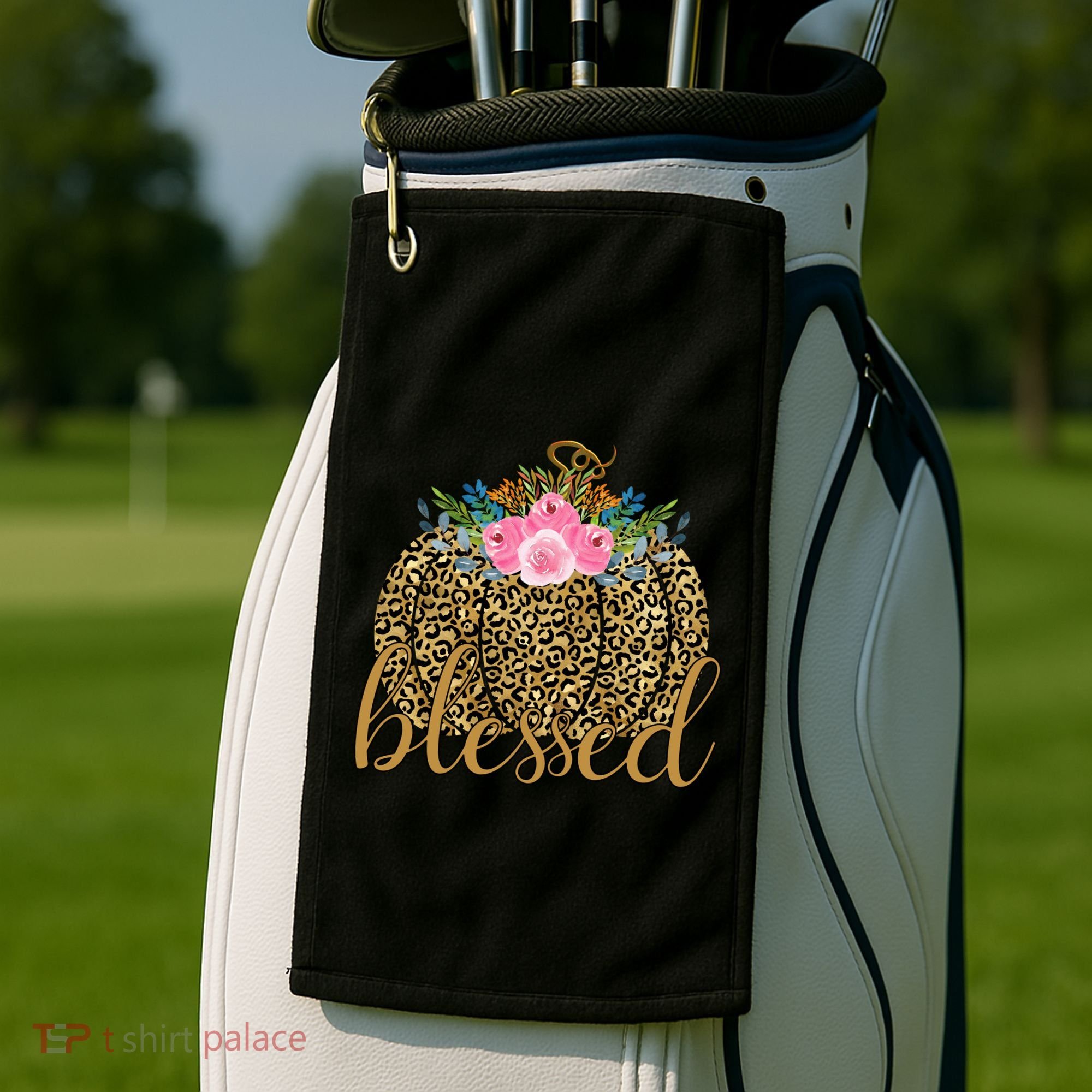 Blessed Cheetah Pumpkin October Golf Towel