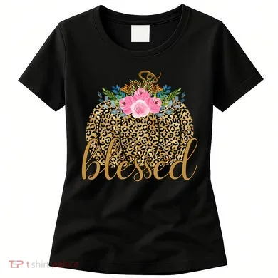 Blessed Cheetah Pumpkin October Women's T-Shirt