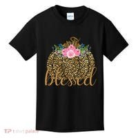 Blessed Cheetah Pumpkin October Kids T-Shirt thumb 0