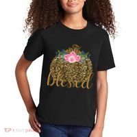 Blessed Cheetah Pumpkin October Kids T-Shirt thumb 2