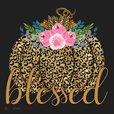 Blessed Cheetah Pumpkin October Kids Plaid Pajama Set