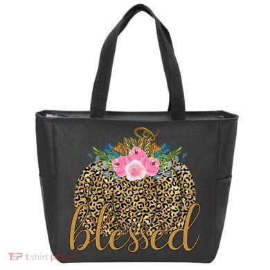 Blessed Cheetah Pumpkin October Tote Bag