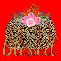 Blessed Cheetah Pumpkin October Santa Hat thumb 1