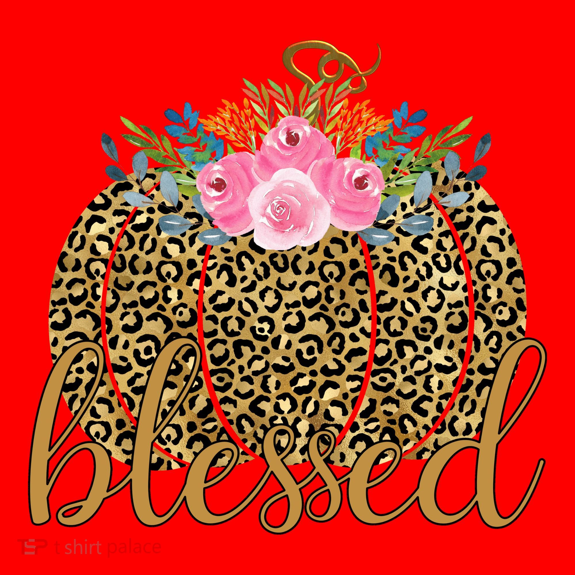 Blessed Cheetah Pumpkin October Santa Hat