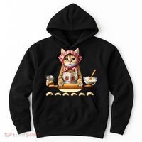 Babushka Cat Pierogi Making Polish Cat Hoodie thumb 0