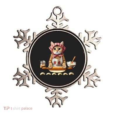 Babushka Cat Pierogi Making Polish Cat Ornament