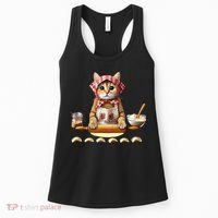 Babushka Cat Pierogi Making Polish Cat Women's Tank Top thumb 0