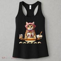Babushka Cat Pierogi Making Polish Cat Women's Tank Top thumb 3