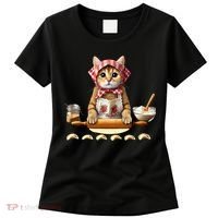 Babushka Cat Pierogi Making Polish Cat Women's T-Shirt thumb 0