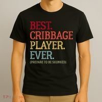 Best Cribbage Player Ever Prepare To Be Skunked Vintage T-Shirt thumb 3