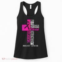 Breast Cancer Pink Ribbon Survivor For Christian Cross Women's Tank Top thumb 0